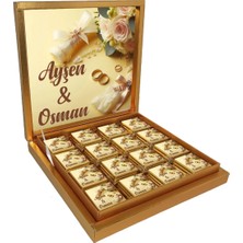 Blackeye Chocolate Kişiye Özel Isimli Söz Nişan Nikah Çikolatası - 32 Adet Madlen Çikolata