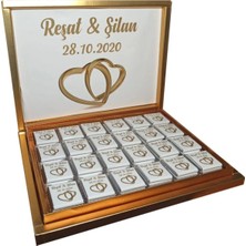 Blackeye Chocolate Kişiye Özel Isimli Söz Nişan Nikah Çikolatası - 72 Adet Madlen Çikolata
