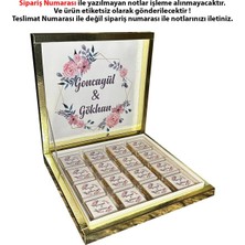 Blackeye Chocolate Kişiye Özel Isimli Söz Nişan Nikah Çikolatası 32 Adet Madlen Çikolata