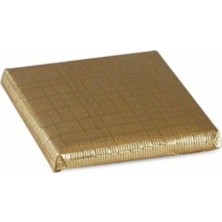 Blackeye Chocolate Sütlü Çizgili Sargılı Kare Madlen Çikolata Altın Renk (500 Adet)