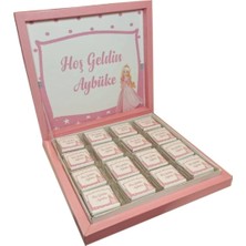 Blackeye Chocolate Kişiye Özel Isimli Kız Bebek Çikolatası (48 Adet Madlen Çikolata)