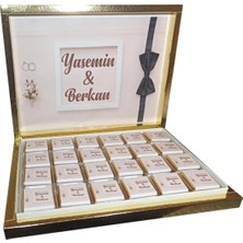 Blackeye Chocolate Söz Nişan Nikah Çikolatası 72 Adet Madlen Çikolata Altın Kutu