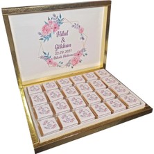 Blackeye Chocolate Söz Nişan Nikah Çikolatası 48 Adet Madlen Çikolata Altın Kutu