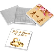 Blackeye Chocolate Söz Nişan Nikah Çikolatası 100 Adet Madlen Çikolata Gümüş