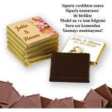 Blackeye Chocolate Söz Nişan Nikah Çikolatası 100 Adet Madlen Çikolata Altın