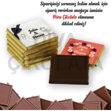 Blackeye Chocolate Söz Nişan Nikah Çikolatası 50 Adet Madlen Çikolata Altın