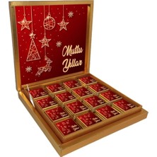 Blackeye Chocolate Yeni Yıl Çikolatası - Mutlu Yıllar - Yeni Yıl Hediyesi - 32 Adet Madlen Çikolata