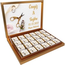 Blackeye Chocolate Söz Nişan Nikah Çikolatası 72 Adet Madlen Çikolata Altın Kutu
