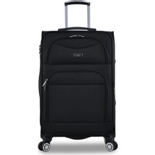 Fossil Orta Boy Siyah Valiz 60 x 40 cm 4 Tekerlekli Kolay Taşıma Özelliği ile