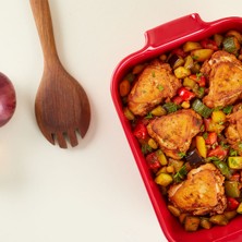 Aryıldız Elissa Dikdörtgen Fırın Kabı Kırmızı 25 cm