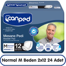Canped Hasta Bezi Mesane Pedi M Beden Orta Erkek 12X2 24 Adet