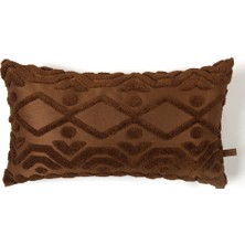 Hamur Bohem Tasarım Punch Panç Desen Dekoratif Kırlent Kılıfı Letta Taba %30 Pamuk %70 Micro Polyester