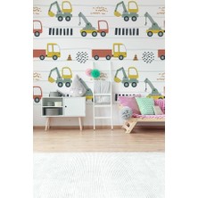 Şirin Iş Makineleri Temalı 20 Parça Çocuk ve Bebek Odası Dekoratif Duvar Sticker Seti (Figür 2)