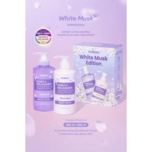 Canlandırıcı Saç Bakım Seti Kundal Honey & Macadamia Nature Shampoo+Treatment-White Musk Edition