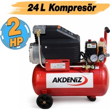 Badem10 Yağlı Elektrikli Hava Kompresörü 2 Hp 24 Litre Tank 8 Bar Küçük Orta Ölçekli Kompresör Taşınabilir