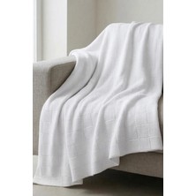 Nart Home %100 Pamuk Dama Desenli Tek Kişilik Pike Beyaz 160X230