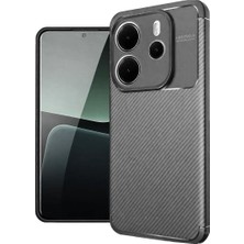 Bucuks Mey Ithalat®  Xiaomi Redmi Note 14 4g Kılıf Auto Focus Karbon Kapak - Gri