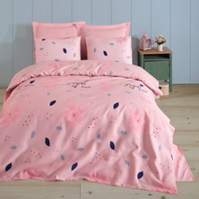 Enlora Home Baskılı Pike Takımı Çift Kişilik Floweroflove Pudra