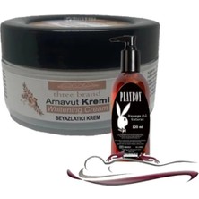 Süper Three Brand Whitening Cream 3 Adet Arnavut Kremi 50ML  Kremi ile 120ML Playboy Masaj Yağı