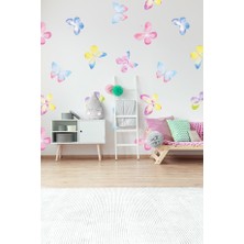 Güzel Kelebekler Temalı 20 Parça Çocuk ve Bebek Odası Dekoratif Duvar Sticker Seti