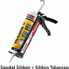 Soudal Şeffaf Silikon + Kalın Pls. Silikon Tabancası