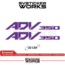 Sv Sticker Works Honda Adv 350 Sticker Uyumlu Yazı – Yüksek Kalite Özel Kesim Folyo (2'li Set)