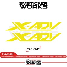Sv Sticker Works Honda X-Adv 750 Sticker Uyumlu Yazı – Yüksek Kalite Özel Kesim Folyo (2'li Set)