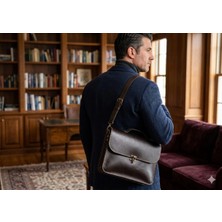 Otohousse Hakiki Deri El Yapımı Evrak ve Laptop Çantası - Antik Kahve