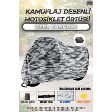 Dock Kamuflaj Desenli Ktm 990 Duke  Kilit ve Çanta Uyumlu Motosiklet Brandası(Tam Koruma)