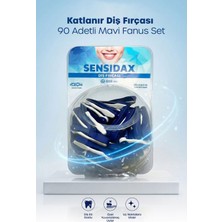 Sensidax SENSİDAX Katlanır Diş Fırçası Klinikler Eczaneler 90 adetli Mavi Fanus Set