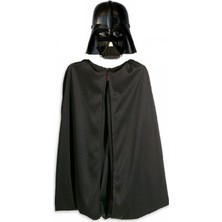 Zenvia Çocuk Boy Yıldız Savaşları Star Wars Darth Vadet Maskesi ve 90 cm Pelerin Seti Siyah