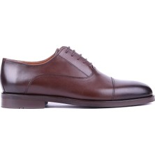 Shoetyle - Kahverengi Deri Bağcıklı Erkek Klasik Ayakkabı 250-2030