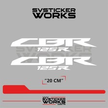 Sv Sticker Works Honda Cbr 125R Sticker Uyumlu Yazı – Yüksek Kalite Özel Kesim Folyo (2'li Set)