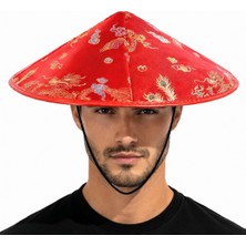 Ecoport Kırmızı Saten Dragon Işlemeli Şapka – Lastikli