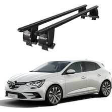 Today Auto Royal Renault Megane (2016 ve Sonrası) Uyumlu Siyah Kilitli Ara Atkı Port Bagaj Tavan Barı