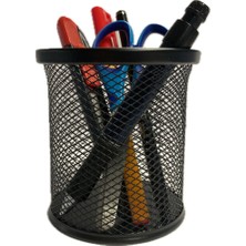 Kitabevimden Bafix Kalemlik Metal Perforeli Silindir Siyah BFX-MMK802S