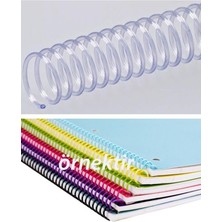 Kitabevimden Kayreb Spiral Plastik Helezon (100 Lü) 10 mm Şeffaf