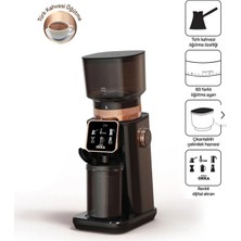 OK0044 Master Grind Kahve Öğütücü, 60 Öğütme Ayarlı, Dijital Ekranlı, Bakır