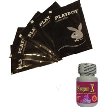 Playboy Lubricated Gel 5 x 5ml Jel + 10LU Shogunx Erkeklere Özel
