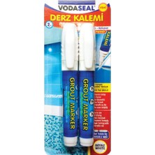 Vodaseal Beyaz Renkli Derz Kalemi 2'li Hızlı Kuruyan Kokusuz Formül ile Temizlik Sağlar