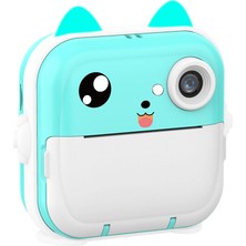 Zenvia Anlık Termal Yazıcılı Dijital Çocuk Kamerası 2.0 Inc Hd Şipşak Fotoğraf Makinesi AE110 Mavi