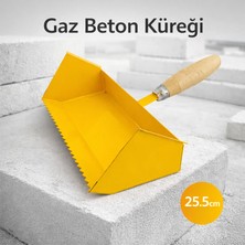 Badem10 Gaz Beton Kürek 25,5 cm Profesyonel Inşaat Küreği Dayanıklı Çelik Gövde Ergonomik Saplı El Aleti
