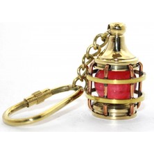 Ecoport Pirinç Kırmızı Gaz Lambası Tasarımlı Anahtarlık