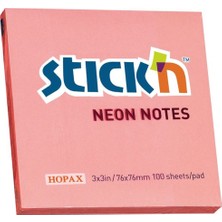 Kitabevimden Hopax Stıckn Yapışkanlı Not Kağıdı (12 Adet) 100 Yp 76X76 Neon Pembe 21166