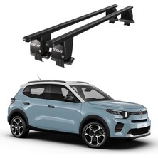 Today Auto Royal Citroen C3 (2017 ve Sonrası) Uyumlu Siyah Kilitli Ara Atkı Port Bagaj Tavan Barı