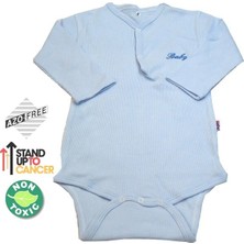 Sema Bebe Sema Baby Uzun Kol Kaşkorse Badi (Body) - Mavi  0-6 Ay