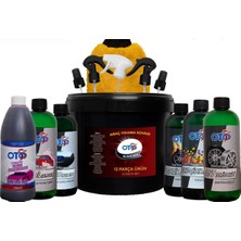 OTO55 13 Parça Oto Bakım Seti , Pembe Araç Şampuanı , Jant Temizleyici , Lastik Parlatıcı.