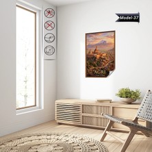 Akıllı Kağıt Türkiye Iller Tablo - Poster Ağrı (Model-37)