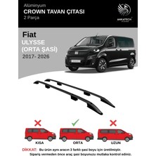 Turtle Fıat Ulysse Orta Şasi (L2) (Panelvan-Cıtyvan) 2017-2026  Crown Tavan Çıtası-Siyah (Orta Şasi)