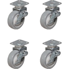 Zenvia Furç Tablalı Bilyalı Teker (Frenli) - 20X50 - Beyaz/gri HKS182 - 4 Adet